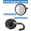 Lictin 6 Pack Magnetic Hooks, 80lb+ Extra Strong Magnet with