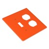 LOLREAI Light Switch Cover Plate Vibrant Orange 2 Gang Outlet