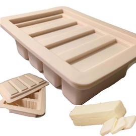 butter molds Large 4 Cavities Silicone butter mold Pudding and Jello Cheesecake, Bar, Silicone butter molds Product Dimensions 7 x 5 x 2 silicone butter mold with lid 4 measurements Cavities
