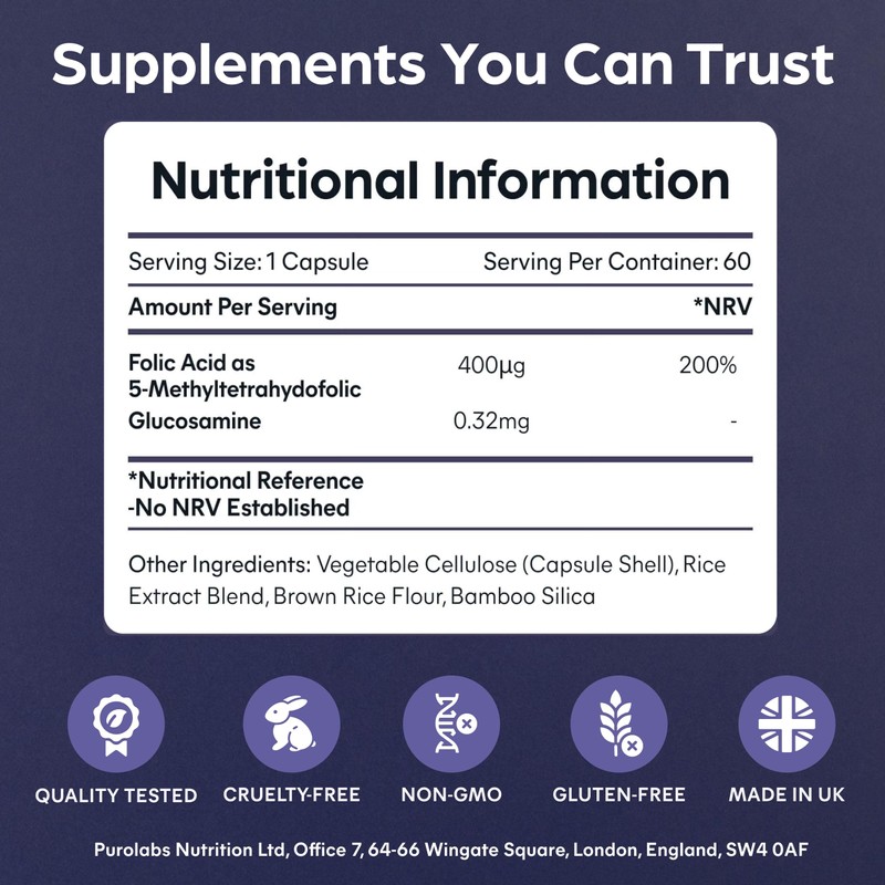 Purolabs Quatrefolic® Folate Supplement - Active 5-MTHF Methylated Folate 400μg