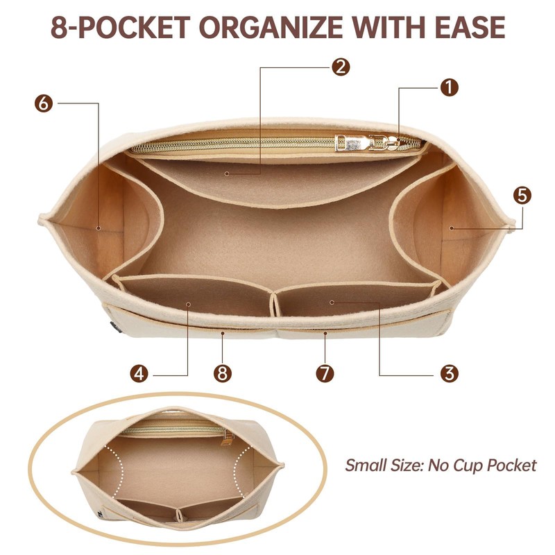 OPPOSHE Purse Organizer Insert for Longchamp Le Pliage, Premium Felt