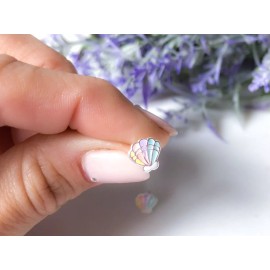 iuaccessories 925 Sterling silver mermaid sea shell stud earrings for girls