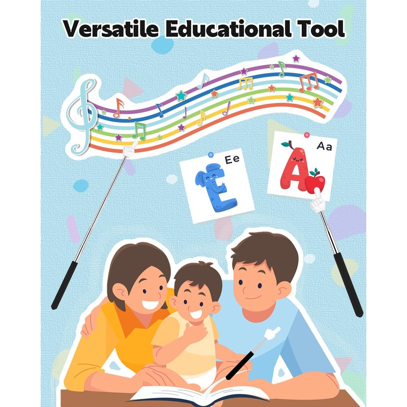 Retractable Teacher Pointer for Classroom Kids Reading, Dumero Extendable Finger