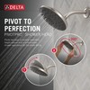 Delta PivotPro Brushed Nickel Rain Showerhead, Single Setting 7 Inch