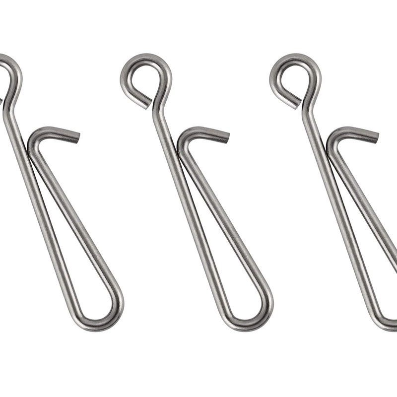 Alwonder 50pcs Fishing Snap Clips High Strength Stainless Steel Quick