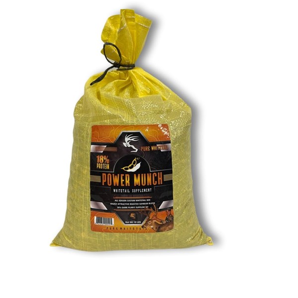 Pure Whitetail | Power Munch | Deer Feed Supplement | with Probiotics for Maximum Absorption | Feed for Deer | Deer Minerals for Antler Growth | 10 lb Bag