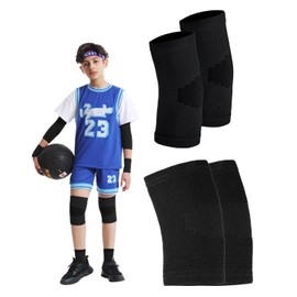 JEXOWIQ Elbow Pads + Knee Pads, Children's Knee Brace, Breathable Elastic Soft Knee Pads for Children, Girls, Boys, Teenagers, Basketball, Volleyball, Sports