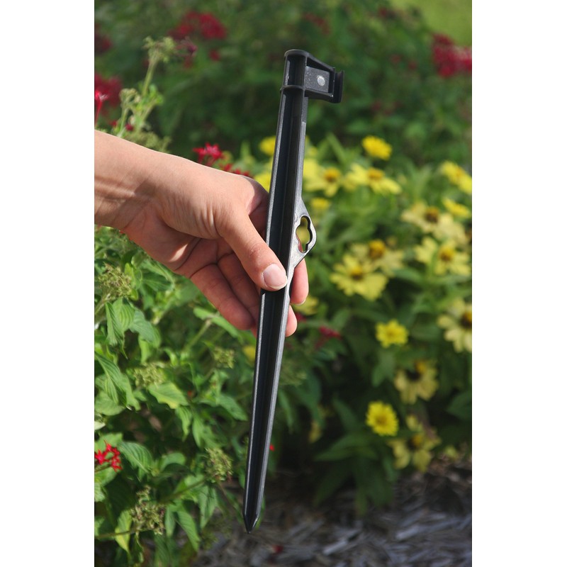 Mister Landscaper Black 13-in Stake with 1/4-in Vinyl Clip for