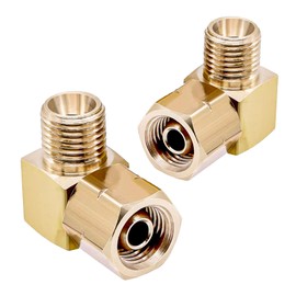 2 pieces gas connection angle 1/4, left 90 degree brass corner connector, gas adapter for camping, gas hose angle, motorhome, caravan