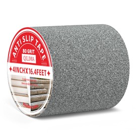 QILIMA Non-Slip Tape Grey High Traction Safety Track Tape 100 mm x 5 m Non-Slip Tape Strong Traction Grip Tape for Stairs, Steps, Ramps, Decks, Walkways