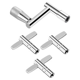 Alnicov Set of 4 Tuning Keys Set Including 1 Z Shape Drum Wrench and 3 T Shaped Drum Keys Drum Accessories Set