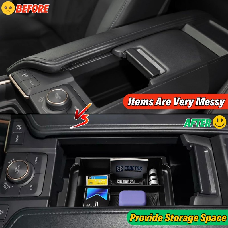 Qlhshop 3Pcs Center Console Organizer for 2025 2024 Toyota Grand