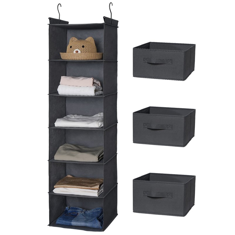 MAX Houser 6 Tier Shelf Hanging Closet Organizer, Closet Hanging