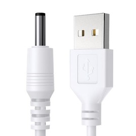 USB to DC Power Cable, 5ft 3.5 x 1.35mm DC Replacement Charging Cord for Digital Alarm Clock, Kids Ok to Wake Clock, White Noise Sound Machine, Mini Fan, Electric Toothbrush, LED Light, 5V/1A