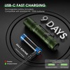 PIOOCAN Rechargeable Flashlights 1200 Lumens EDC Flashlight, AA Pocket Flashlight