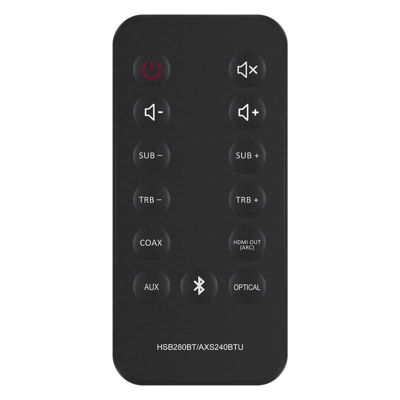 VINABTY AXS240BTU HSB280BT Remote Control Replacement for Hitachi SOUNDBAR SYSTEM