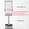 Toothbrush Holder with Cup/Cover Contains 3 Slots, Compatible with Conventional