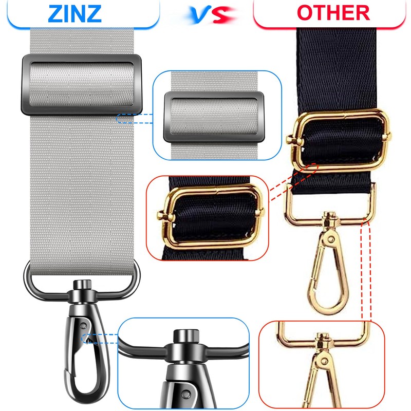 ZINZ 60 Inch Shoulder Strap with Removable Ultra-Thick Pad, Adjustable