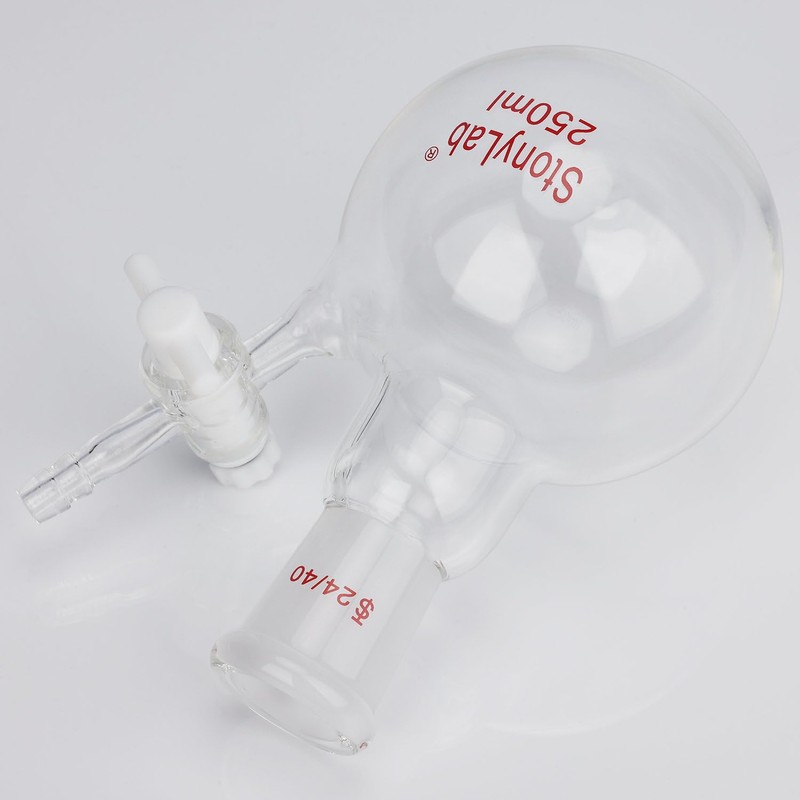 stonylab Reaction Flask, Borosilicate Glass Single-Neck Reaction Flask with 24/40