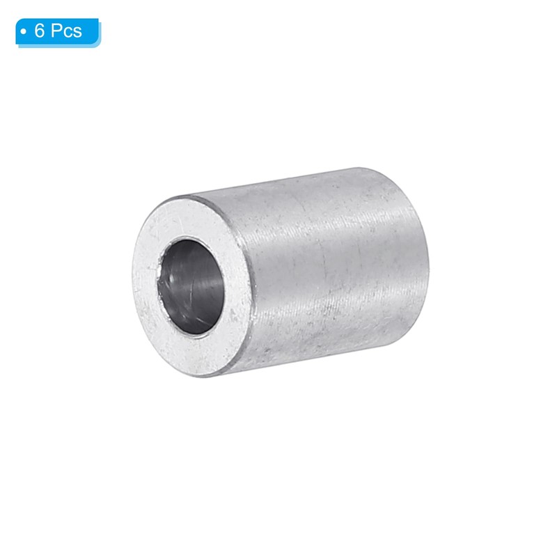 PATIKIL M6 Aluminum Spacers 6 Pcs 1/4" x1/2" Round Metal