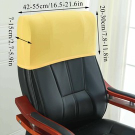 ACESOME Chair Head Cover, Gaming Chair Office Chair Pillow Cover Solid Color, 1Pack Stretch Removable Washable Decoration Seat Chair Seat Swivel Chair Protectors (Black)