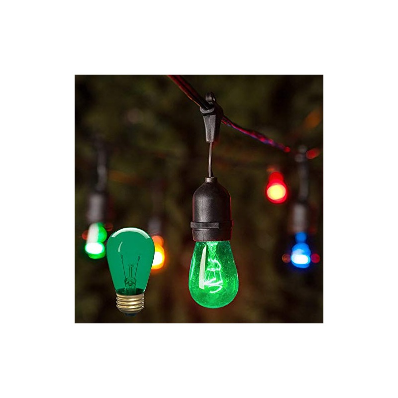 Incandescent S14 Edison Light Bulb, String Light Replacement, E26 Medium