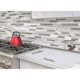 emolife Multipurpose Silicone Counter Mat, Extra Large Silicone Mat for Kitchen Appliance Site on, Countertop Protector, Heat Resistant, Non-Slip, Thick 2mm, 23.6 by 15.7 Inch