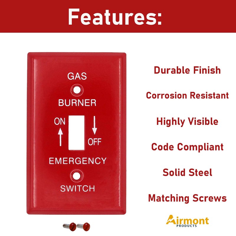(2 Pack) Airmont Products AP-10461, Emergency Gas Shut-off Toggle Switch