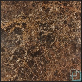 Dark Emperador 6x6 Polished Marble Tile