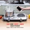 SUNAVO Hot Plates for Cooking, 1800W Electric Double Burner with