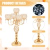 Kehail 5-Arm Crystal Candelabra Centerpiece 23.2" Tall - Elegant Candle