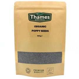 Organic Poppy Seeds 100g - Nutritious & Flavorful Seeds - No Additives, No Preservatives - Raw, Vegan, Non-GMO - Great for Baking, Cooking, and Sprinkling - Thames Organic