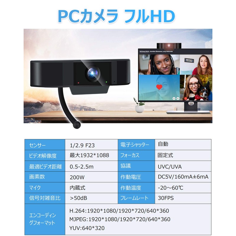 Wowcam USB Webcam, Computer Camera, 2 Megapixels, Web Camera, 1080P,