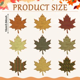Pinkunn 27 Pcs Fall Ornaments for Tree Thanksgiving Maple Leaf Wood Ornaments Autumn Maple Leaf Decors Farmhouse Hanging Decorations Home Pendants with Ropes for Holiday Celebrations(Classic)
