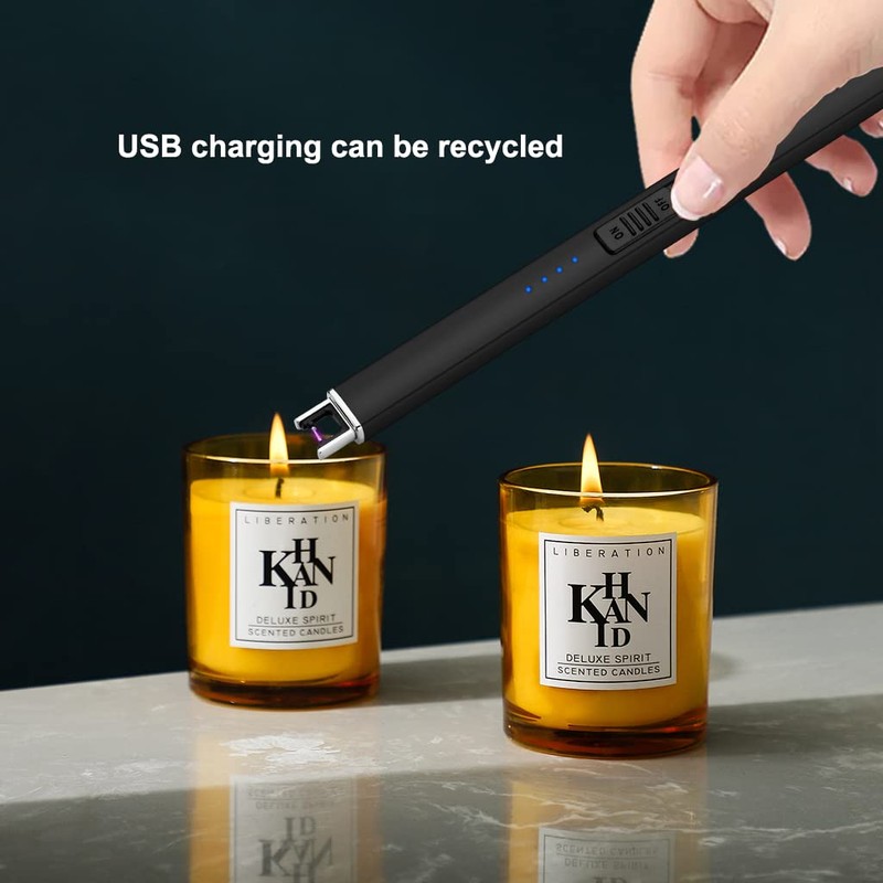 MeeToo Encendedor eléctrico de velas, encendedor recargable de arco de