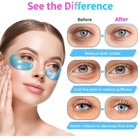 Onespring Under Eye Patches (24 Pairs) - Upgrade Eye Gel Pads for Wrinkles, Puffy Eyes, Dark Circles, Eye Bags, Natural Collagen Eye Gels Pads, Under Eye Mask Patches for Refreshing, Revitalizing