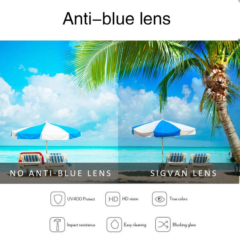 SIGVAN Progressive Multifocal Computer Glasses Women Men Blue Light Blocking