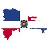 Map with Flag Inside Dominican Republic 4x5.5 Sticker Decal die