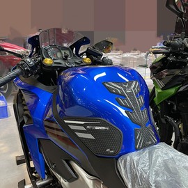 FOR ZX-25R ZX 25 R zx-25r zx25r 2023 2024 2025 Motorcycle Fuel Tank Sticker Fish Bone Sticker Anti Scratch Anti Slip Thickening Rubber Protection Sticker Tank Pad (Black and White)
