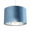 CGC Lighting Modern Velvet 30cm Drum Ceiling Lamp Shade Pendant