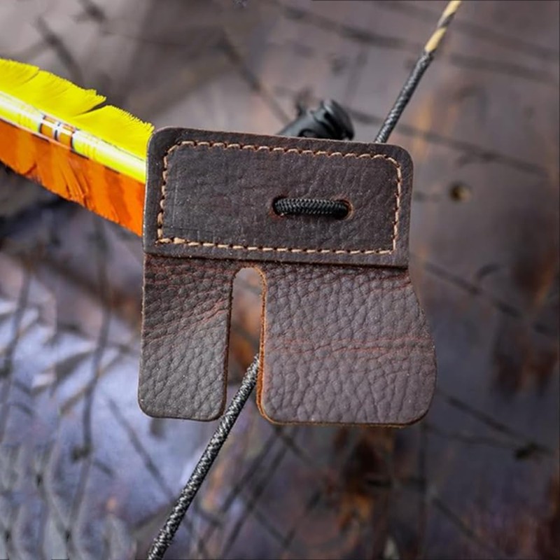 Windfulogo PU Leather Archery Finger Tab Long Bow Hand Protector