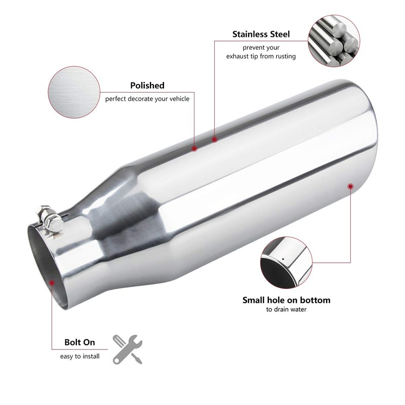 LCGP Diesel Exhaust Tip 4", 6" Outlet 18" Overall Length