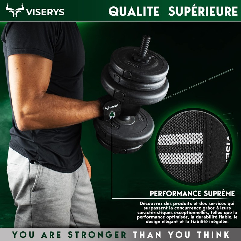VISERYS Weight Lifting Glove with Wrist Support + Weight Lifting