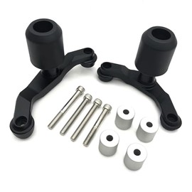 MZS Motorcycle Frame Sliders, Crash Protector Falling Protection Guards Kits No Cut Accessories Aluminum Black Compatible with Z H2 2020-2023 | ZH2 SE 2020-2023
