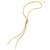 COOLSTEELANDBEYOND Gold Tone Knot Lariat Chain Necklaces, Y Chain Necklaces