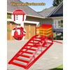 Heavy-Duty Hydraulic Car Ramps 5T Capacity - Adjustable 9.3-14 Inch