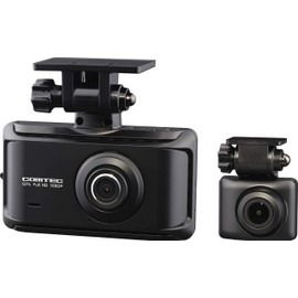 Comtec ZDR035 Car Dash Camera, Front and Rear Camera, 2 Megapixels, FullHD, GPS, Following Vehicle Approach Notification, Safe Driving Assistance, Continuous Recording, Impact Recording, Fast Startup,
