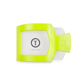 TELETIES - Large Flat Square Clip - Ideal for Thick Hair - For Lying Down, Yoga, Driving & More - Strong Grip, Bendable Teeth, Comfortable Curved Design - For All Hair Textures - Summer Brights