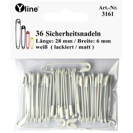 Yline 36 Safety Pins Approx. 28 mm White Safety Needle Needles SL 3161