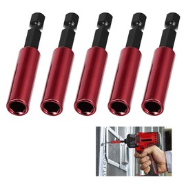 Pack of 5 Magnetic Bit Holder, Bit Holder S2 Steel 60 mm 1/4 Inch, Hex Shank Bit Holder Drill Screwdriver, Magnetic Screwdriver Extension for Drills, Cordless Screwdrivers & Tools